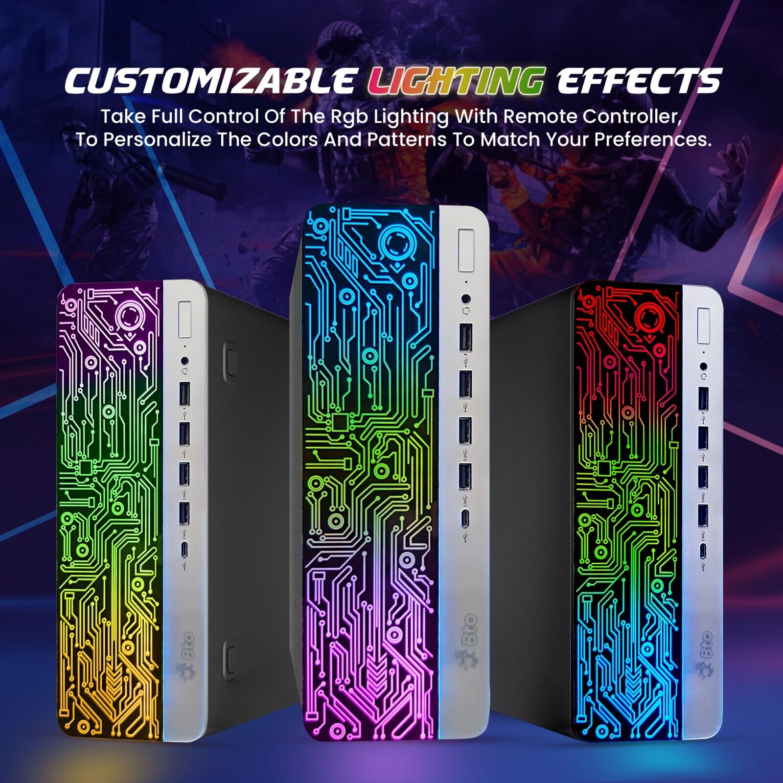 HP RGB G3 Desktop i5 Gaming PC GTX NVIDIA 32GB 1TB SSD 2TB HDD New 24" LED WiFi